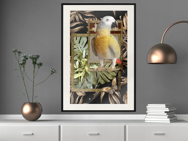 Poster 'Composition with Gold Parrot'