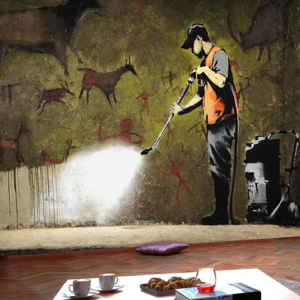 Tapete 'Banksy's Art of the Stone Age'