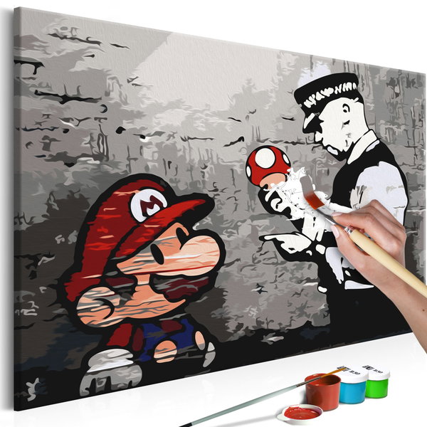 Painting by numbers adults 'Mario (Banksy)'