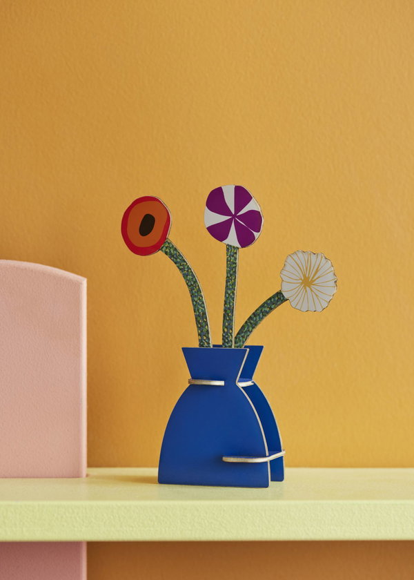 Papierskulptur 'Pop-Up Klimt-Blumen'