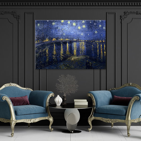 Kunstdruck auf Leinwand 'Starry Night Over the Rhône'