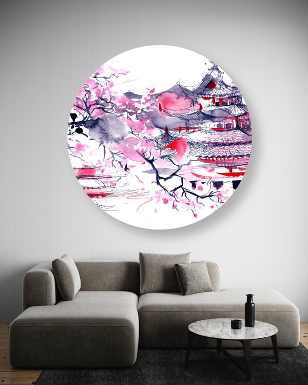 Rundes Bild 'Cherry Ink Tale'