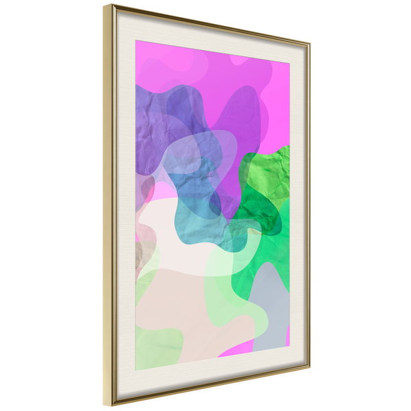 Poster 'Colourful Camouflage (Pink)'