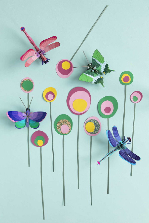 Wanddeko Papier 'Saphirlibelle'