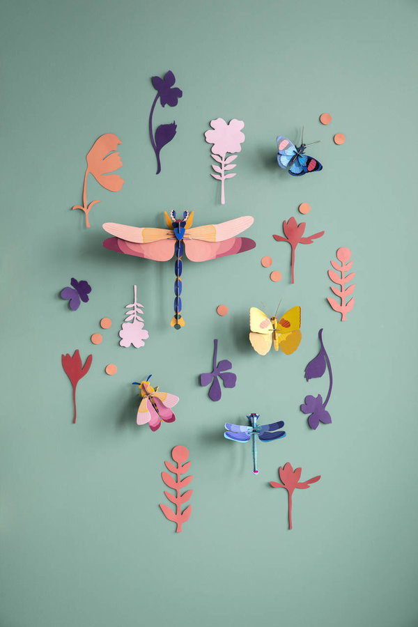 Wanddeko Papier 'Libellen-Set'