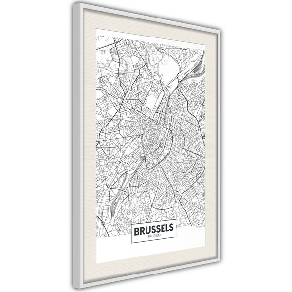 Poster 'City map: Brussels'