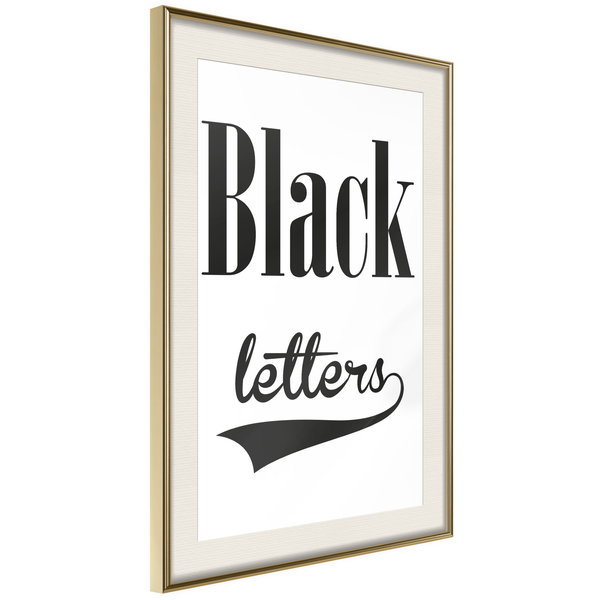 Poster 'Black Letters'