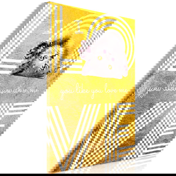 Kunstdruk op canvas 'I Love You like You Love Me Vertical'