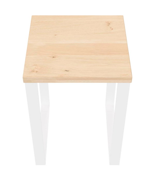Zusammenspiel aus warmen Holz und kühlen Stahl