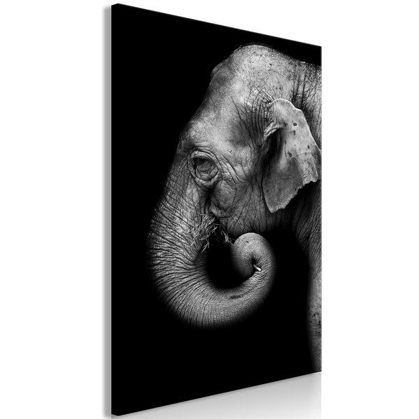 Impression sur toile 'Portrait of Elephant Vertical'