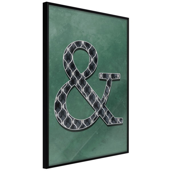 Plakat 'Ampersand on Green Background'