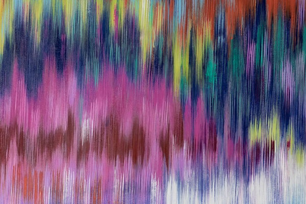 Kleuren in dikke laag aangebracht