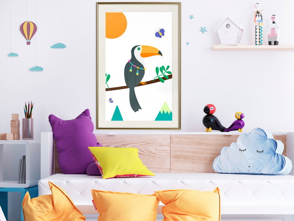 Poster 'Toucan And Butterflies'