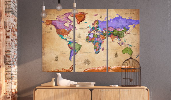 Pinnwand Bild 'Colourful Travels (3-teilig)'