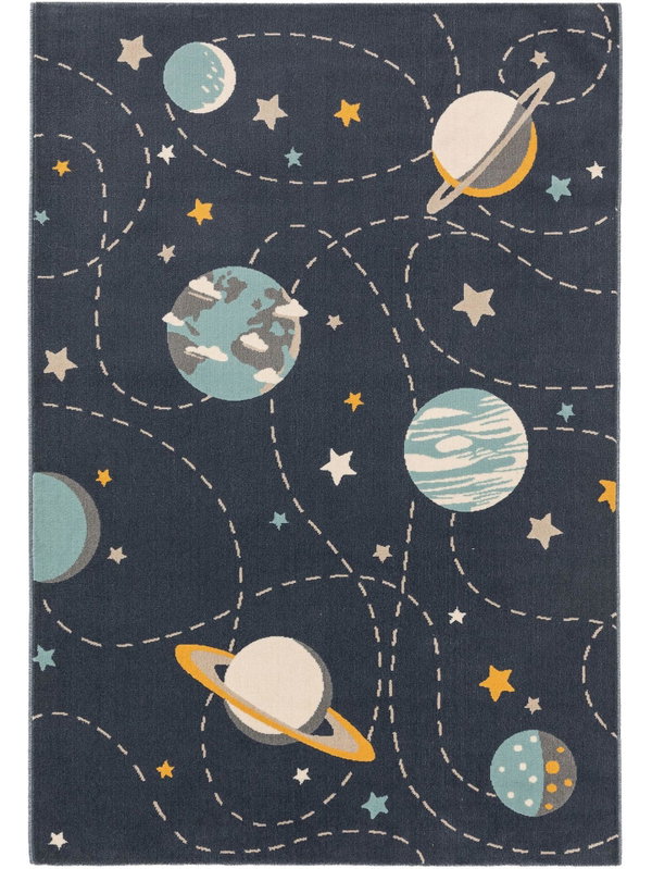 Design Kinderteppich Apollo Blau II