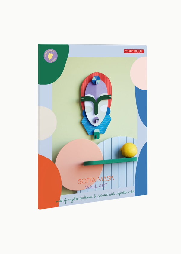Wanddeko Papier 'Moderne Stammesmaske'
