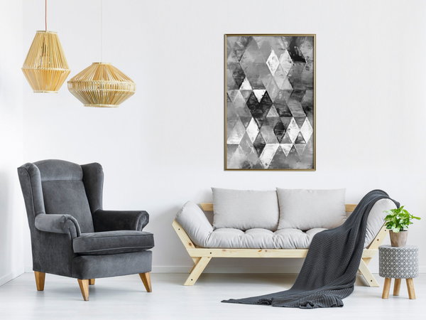 Poster 'Abstract Diamonds'