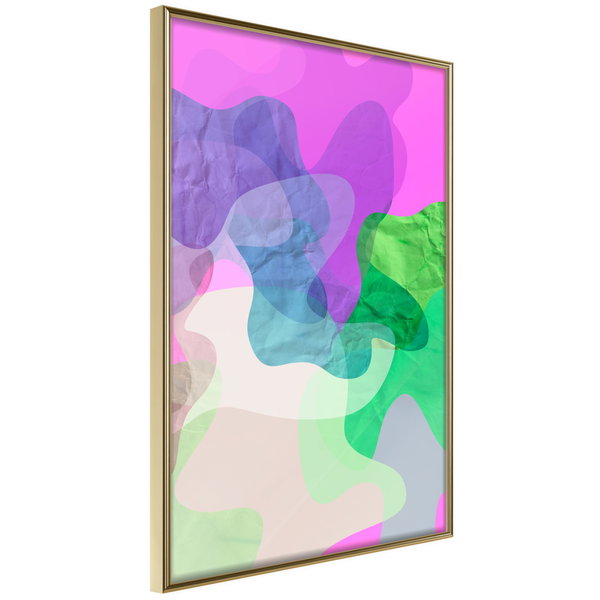 Poster 'Colourful Camouflage (Pink)'