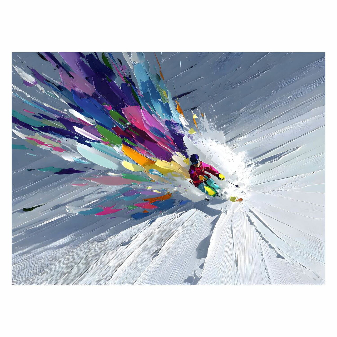 Handgeschilderd schilderij 'Prism Carve' | incl. certificaat van echtheid in de ruimte.