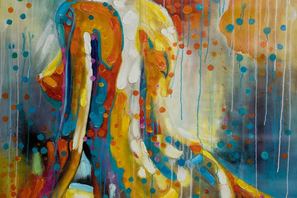 Großzügig aufgetragene Farben