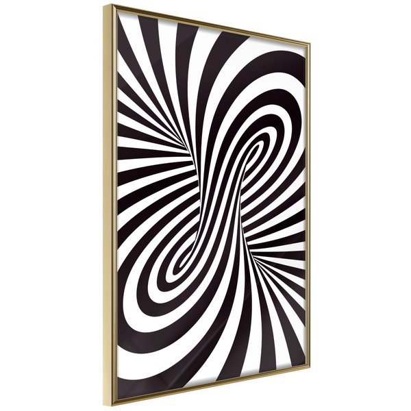 Poster 'Black and White Swirl'
