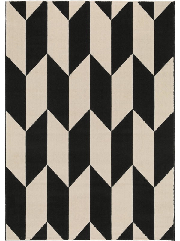 Design Teppich Dessert Schwarz/Weiß