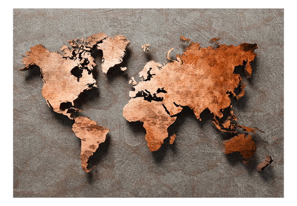 Selbstklebende Tapete 'Copper Map'
