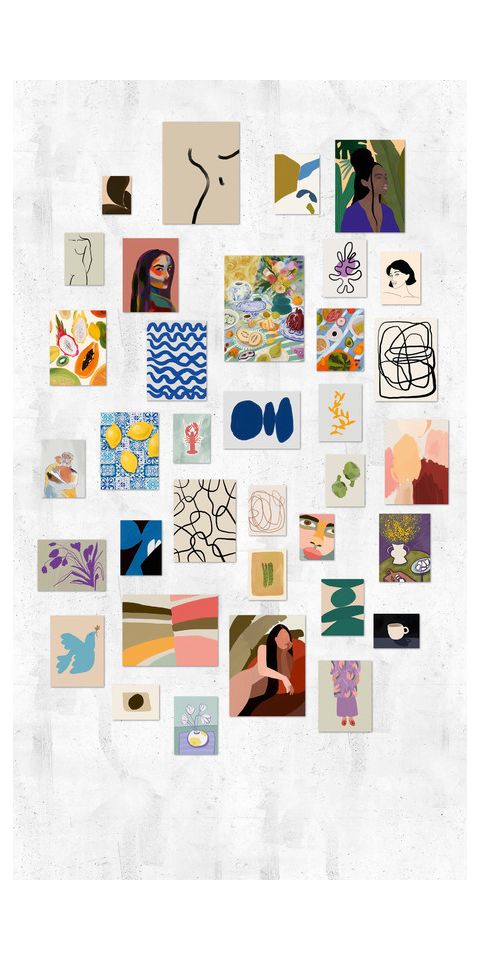 Papel pintado 'Artful Collage' 159x280cm