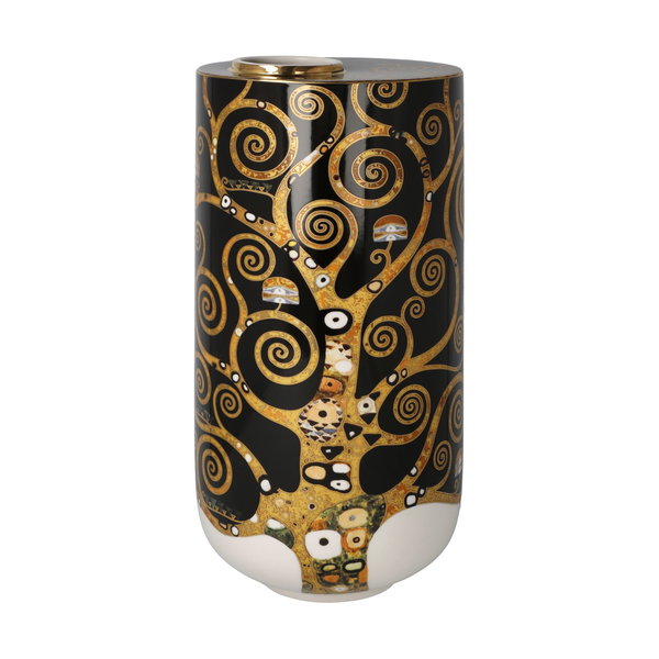 Porzellan Vase 'Golden Spiral Tree' von Gustav Klimt 12x25,5x12cm