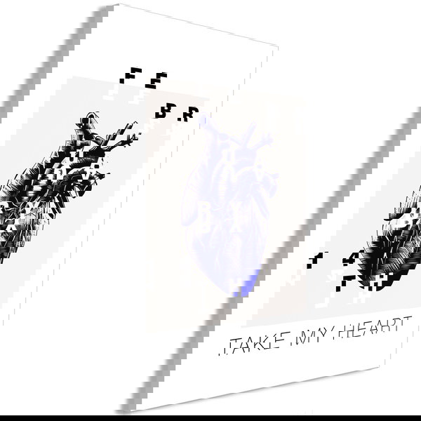 Impressão em tela 'Take My Heart Vertical'