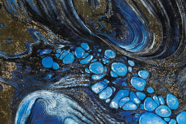 Großzügig aufgetragene Farben