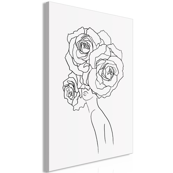 Impression sur toile 'Fancy Roses Vertical'