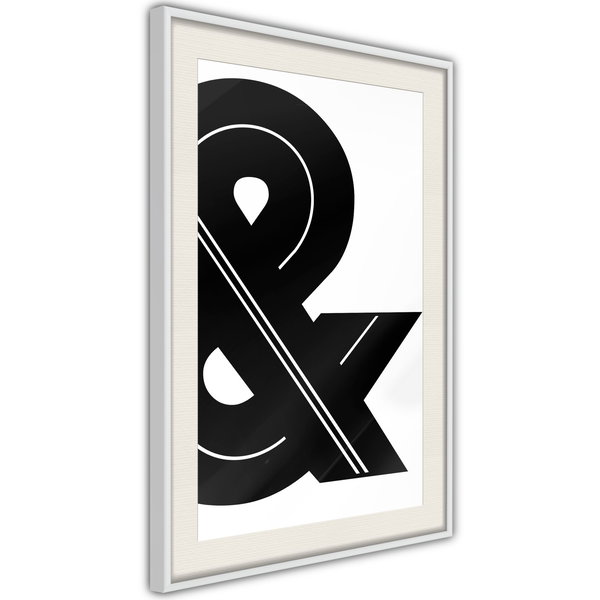 Poster 'Ampersand (Black and White)'