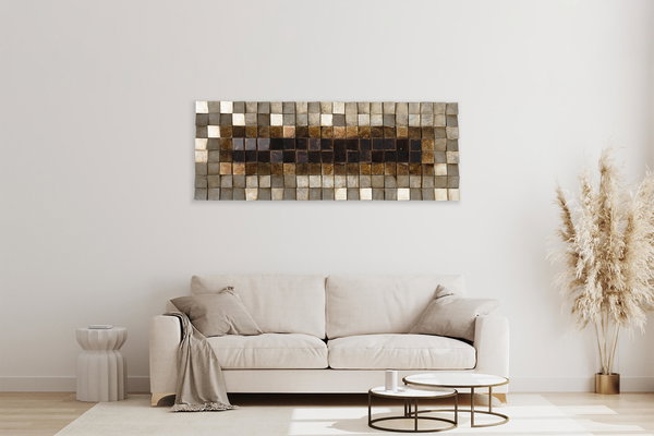 3D Wandbild 'Lustrous Pixel'