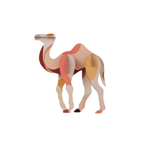 3D Wandobject gemaakt van karton 'Golden Dune Camel'