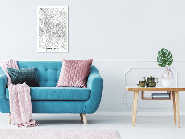 Art print on canvas 'Florence Map Vertical'