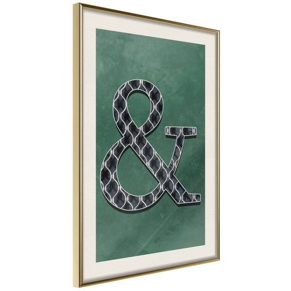 Poster 'Ampersand on Green Background'