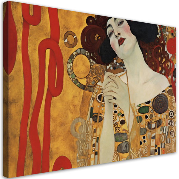 Kunstdruck auf Leinwand 'Klimt - Woman Face 2'