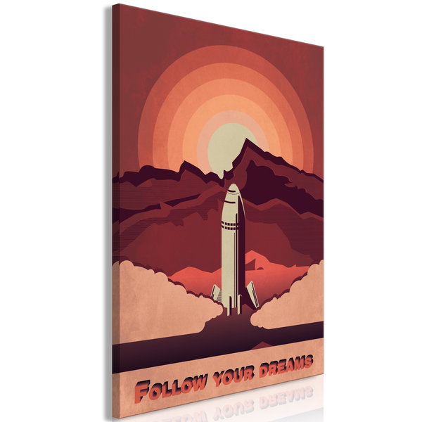 Imprimare de artă pe pânză 'Space Flight Vertical'