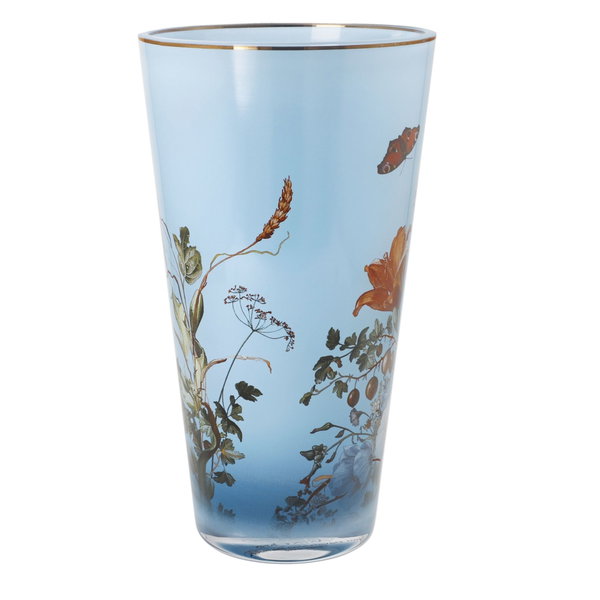 Vaso di vetro 'Sommerblumen' di Jan Davidsz de Heem 11x20x11cm