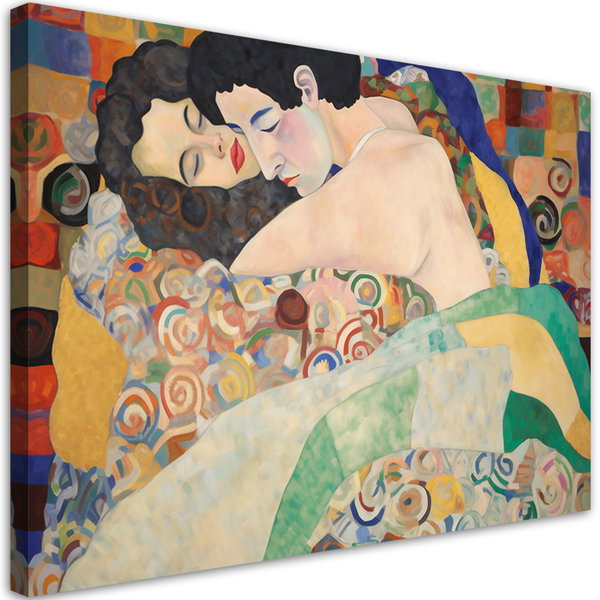 Kunstdruck auf Leinwand 'Klimt - People 1'