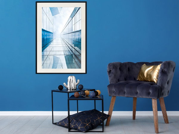 Poster 'Steel and Glass (Blue)'