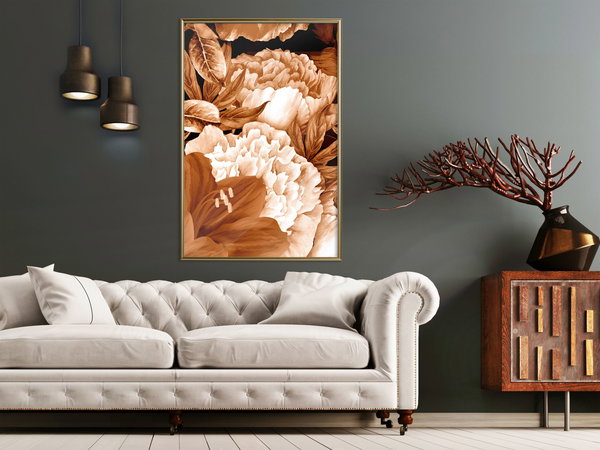 Poster 'Peonies in Sepia'