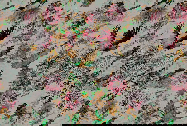 Behang 'Funky Birds 1' 400x270cm