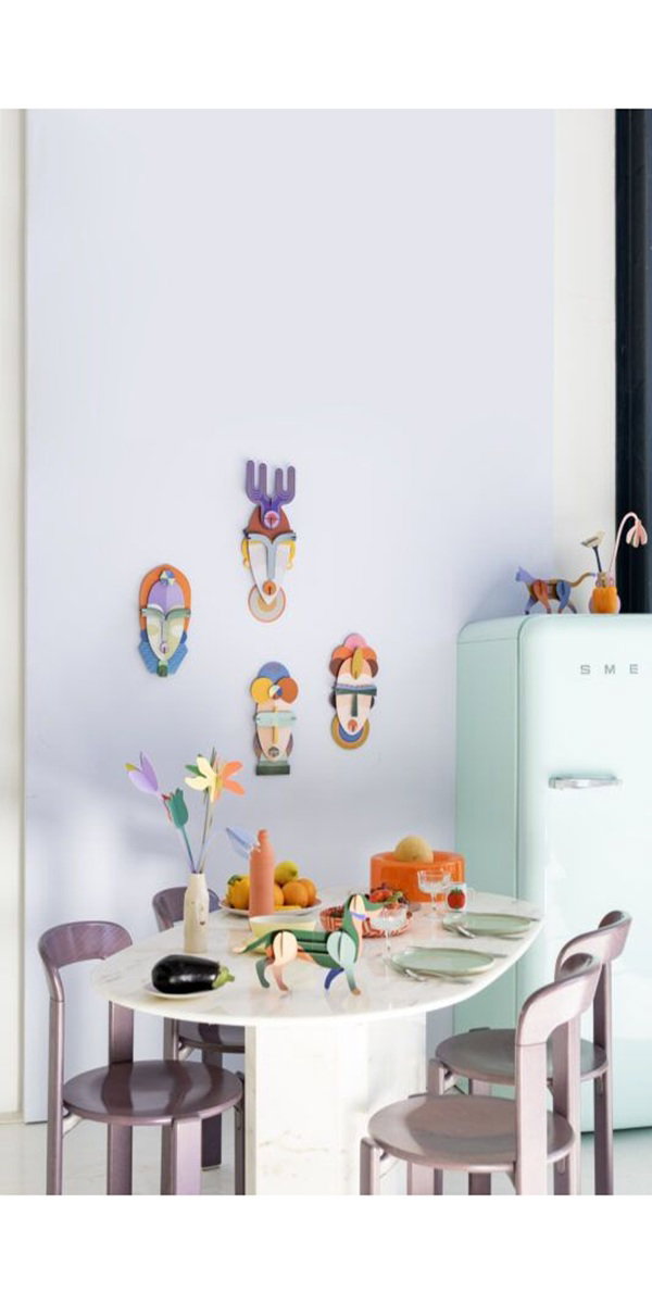 Wanddeko Papier 'Abstraktes Gesicht'