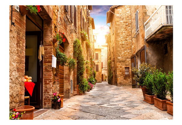 Tapéta 'Colourful Street in Tuscany'