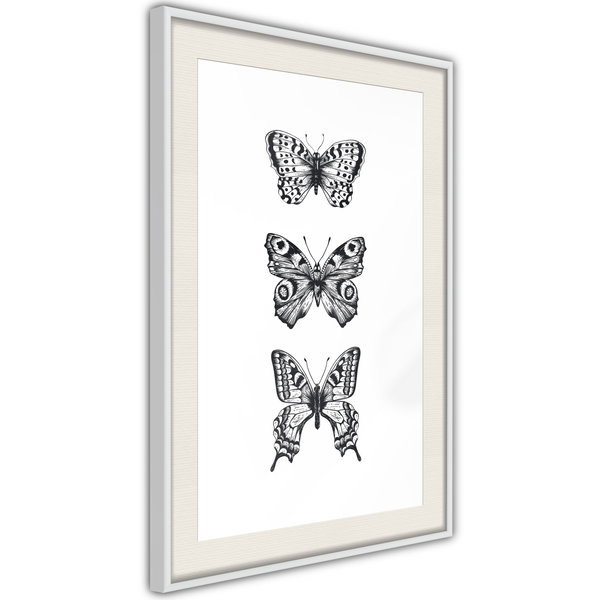 Poster 'Three Butterflies'