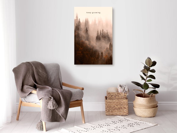 Kunstdruck auf Leinwand 'Keep Growing Vertical'