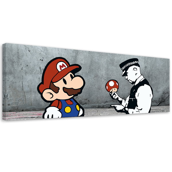 Kunstdruck auf Leinwand 'Mario Policeman'