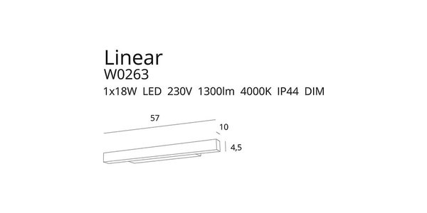 Wandleuchte 'Linear 1W'